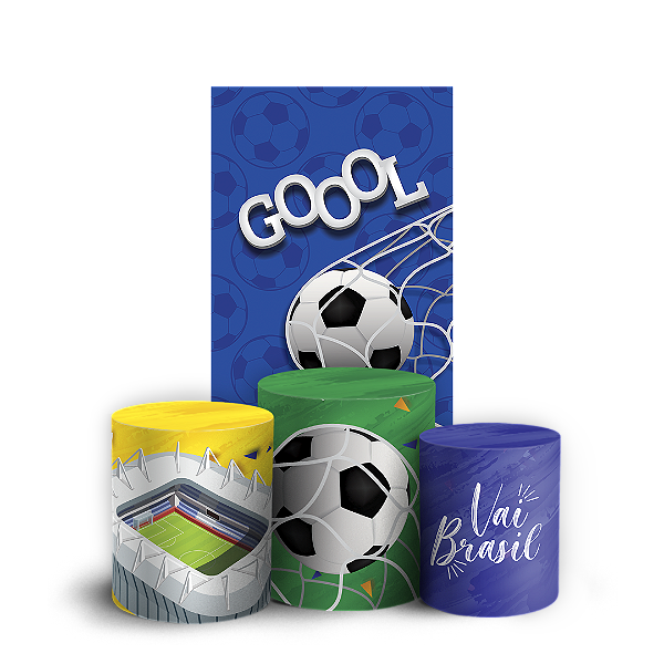Capas Faixa Lateral e Trio Cilindro Sublimado Vest Facil - Copa Do Mundo Brasil