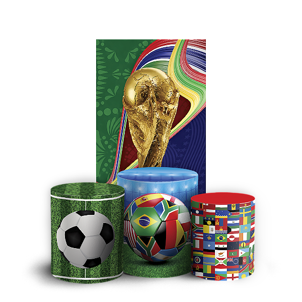 Capas Faixa Lateral e Trio Cilindro Sublimado Vest Facil - Copa Do Mundo