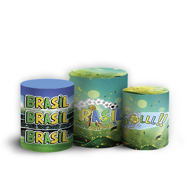 Capas Trio Cilindro Sublimado Vest Facil - Copa Do Mundo