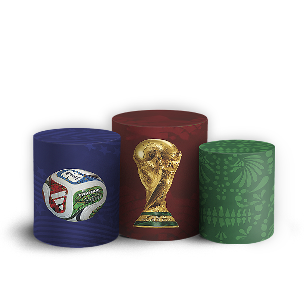 Capas Trio Cilindro Sublimado Vest Facil - Copa Do Mundo