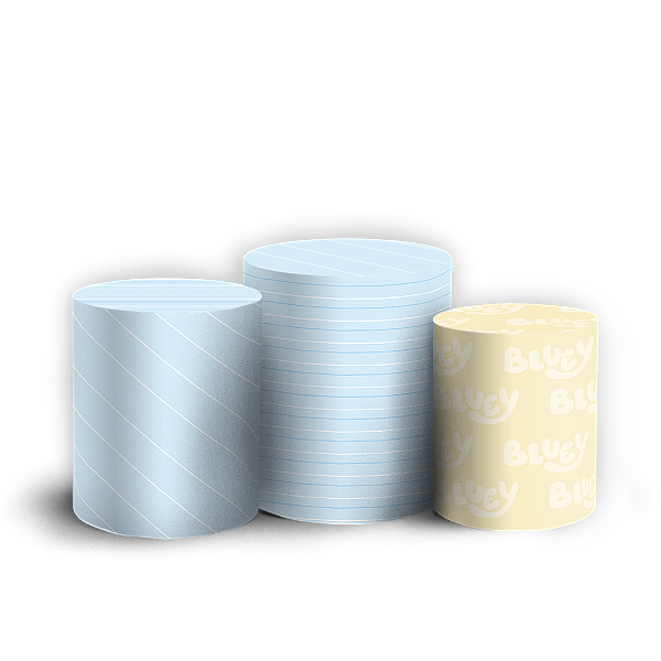 Capas Trio Cilindro Sublimado Vest Facil - Bluey
