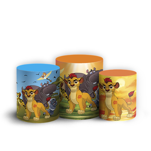 Capas Trio Cilindro Sublimado Vest Facil - Rei Leão