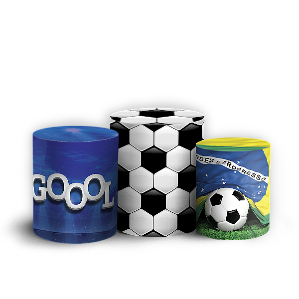 Capas Trio Cilindro Sublimado Vest Facil - Copa Do Mundo Brasil