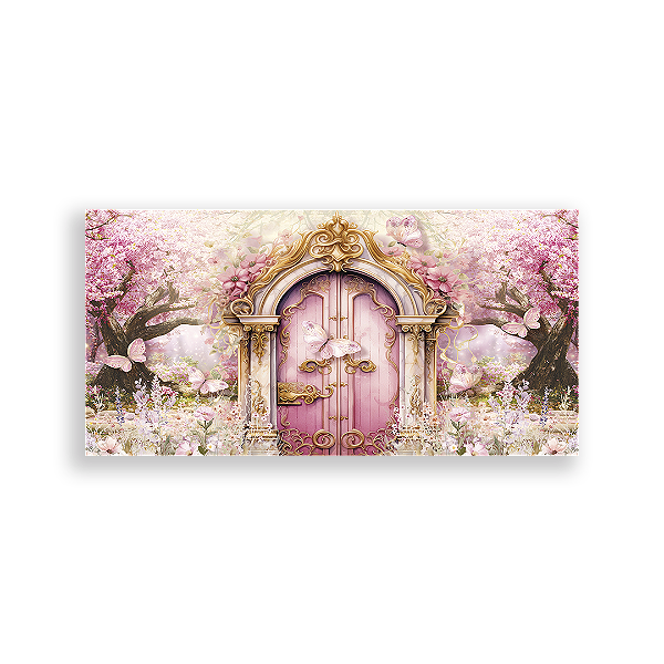 Capa Painel Retangular Sublimado - Floral Jardim Portão