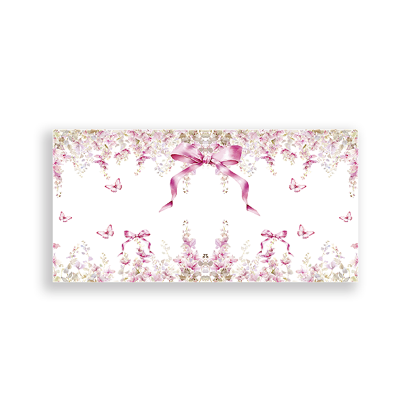 Capa Painel Retangular Sublimado - Floral Borboletas Laço