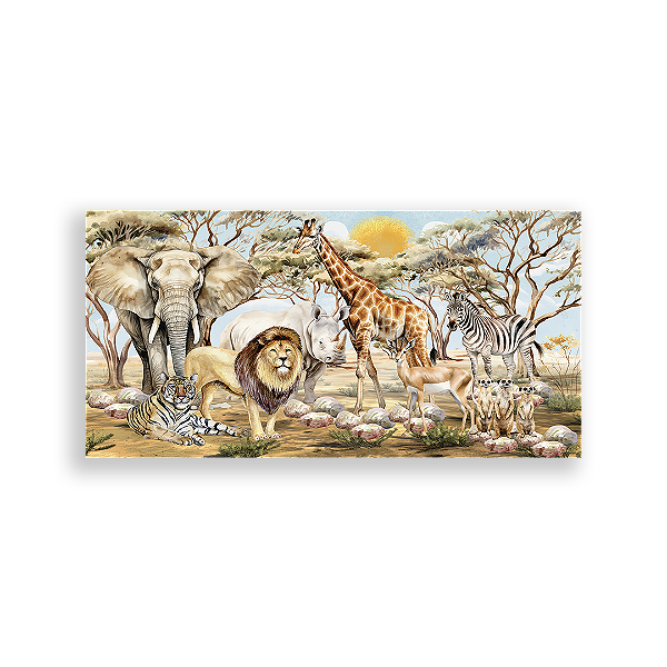 Capa Painel Retangular Sublimado - Animais Safari