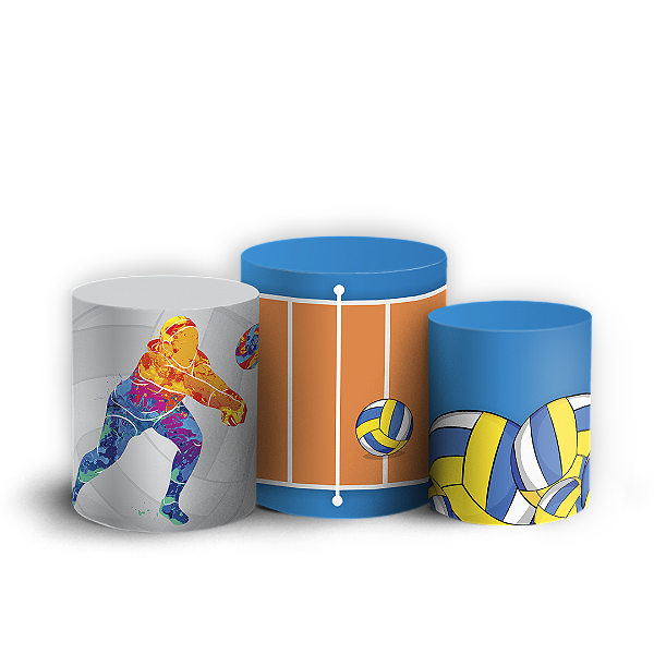 Capas Trio Cilindro Sublimado Vest Facil - Vôlei