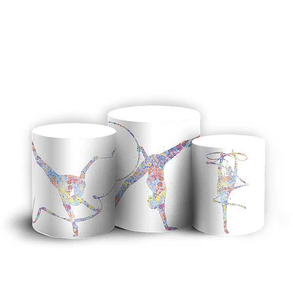Capas Trio Cilindro Sublimado Vest Facil - Ginástica