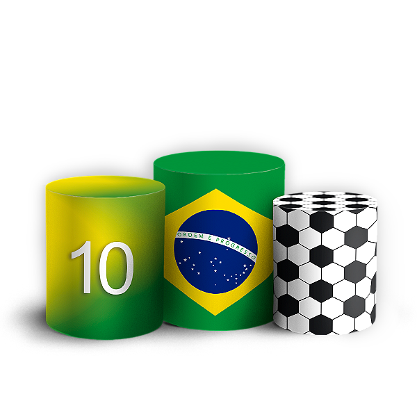 Capas Trio Cilindro Sublimado Vest Facil - Copa do Mundo