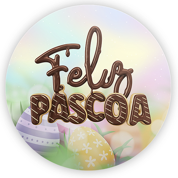 Capa Painel Redondo Sublimado - Pascoa