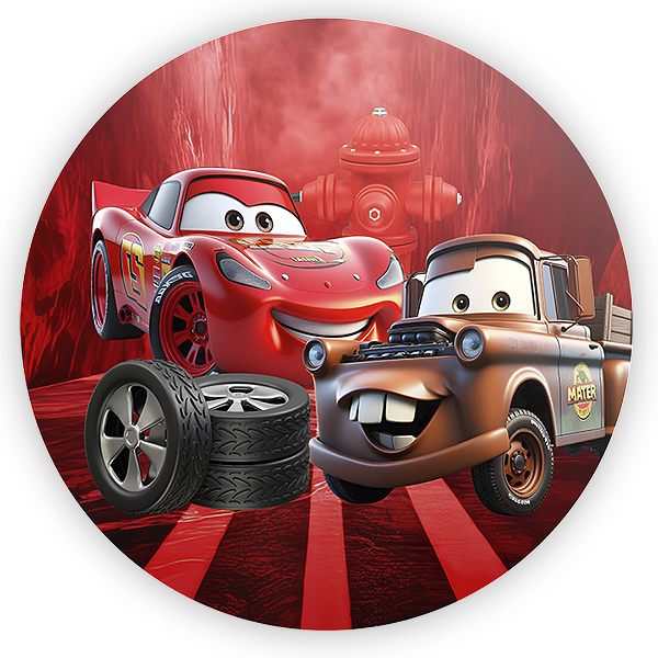 Capa Painel Redondo Sublimado - Carros