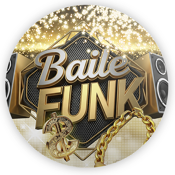 Capa Painel Redondo Sublimado - Baile Funk
