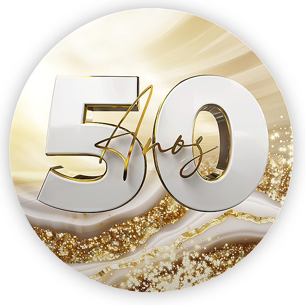 Capa Painel Redondo Sublimado - 50 Anos