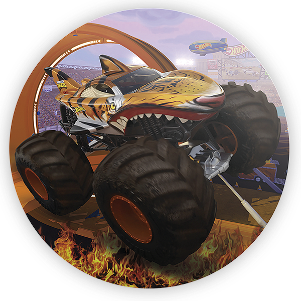 Capa Painel Redondo Sublimado - Hot Wheels