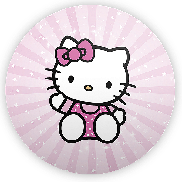 Capa Painel Redondo Sublimado - Hello Kitty