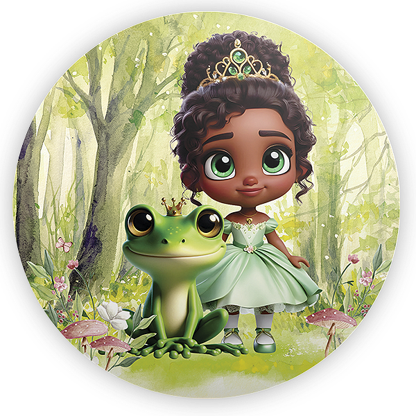 Capa Mini Painel Sublimado - Tiana Princesa e o Sapo