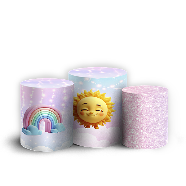 Capas Trio Cilindro Sublimado Vest Facil - Ursinhos Carinhosos