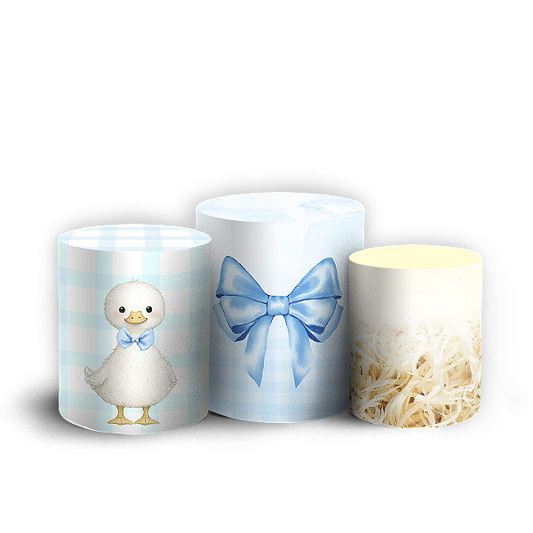 Capas Trio Cilindro Sublimado Vest Facil - Patinhos