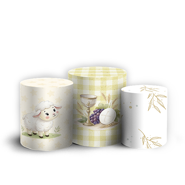 Capas Trio Cilindro Sublimado Vest Facil - Pascoa