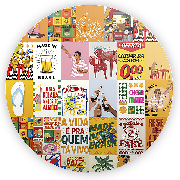 Capa Painel Redondo Sublimado - Brasilidade