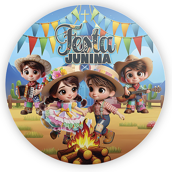 Capa Mini Painel Sublimado - Festa Junina