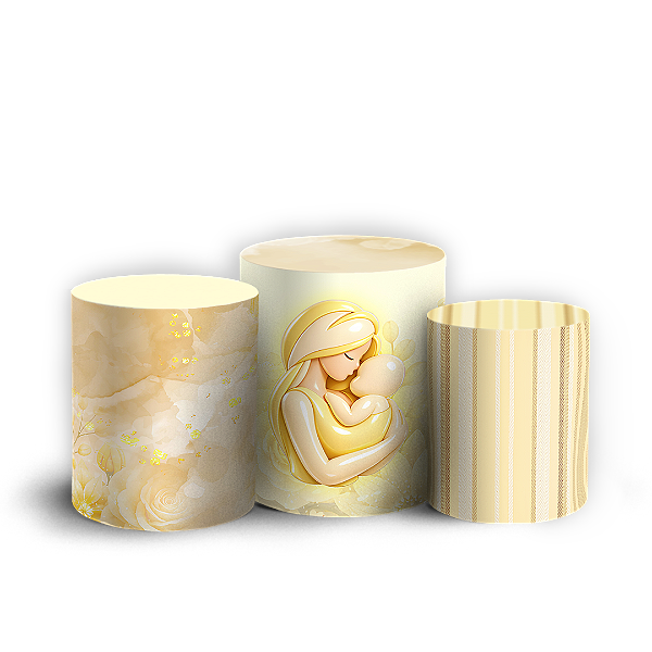 Capas Trio Cilindro Sublimado Vest Facil - Dia Das Mães