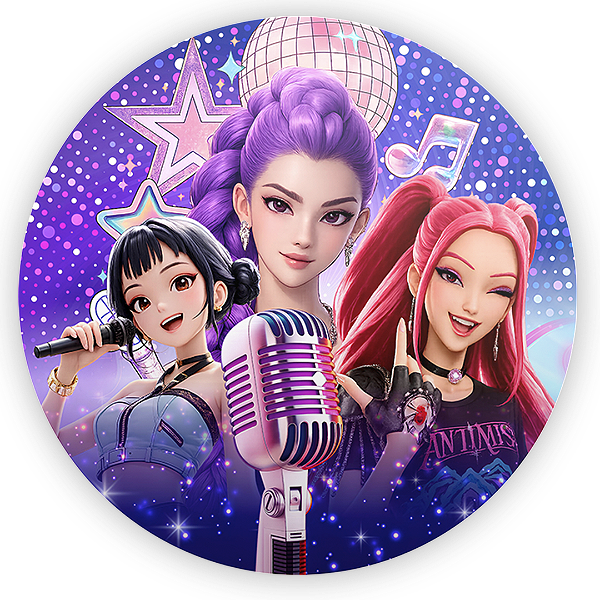 Capa Painel Redondo Sublimado - Guerreiras Do K-Pop