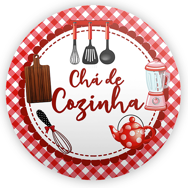 Capa Painel Redondo Sublimado - Chá De Cozinha