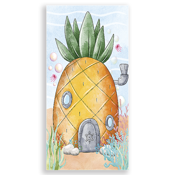 Capa Faixa Lateral Sublimado - Bob Esponja