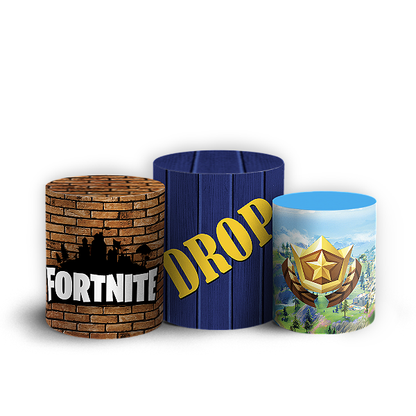 Capas Trio Cilindro Sublimado Vest Facil - Fortnite