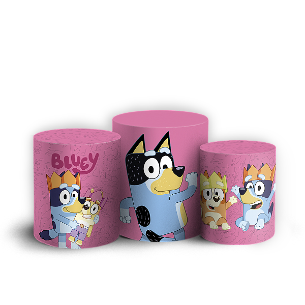 Capas Trio Cilindro Sublimado Vest Facil - Bluey