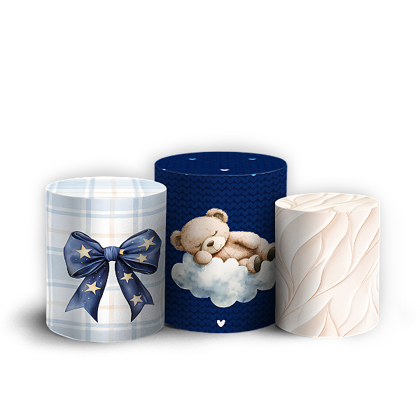 Capas Trio Cilindro Sublimado Vest Facil - Ursinho