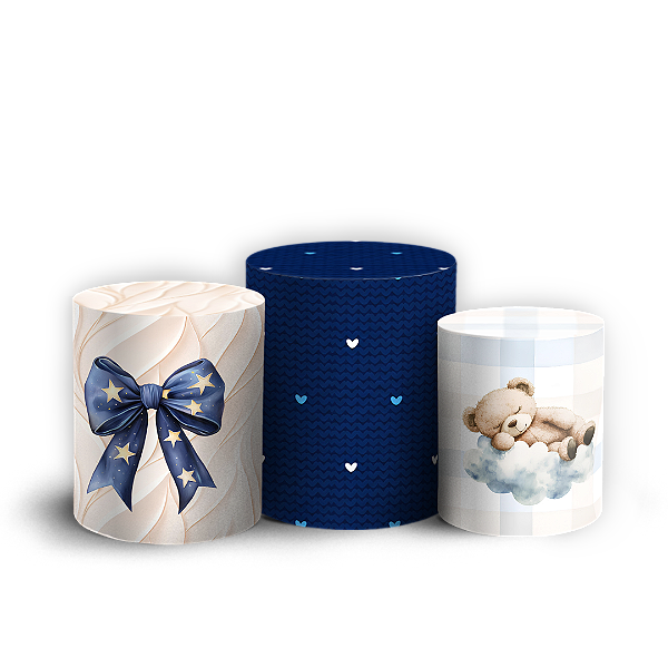 Capas Trio Cilindro Sublimado Vest Facil - Ursinho