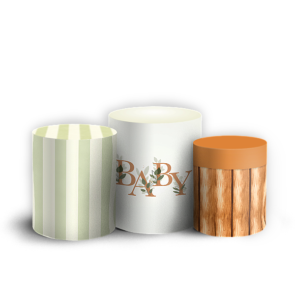 Capas Trio Cilindro Sublimado Vest Facil - Ursinho