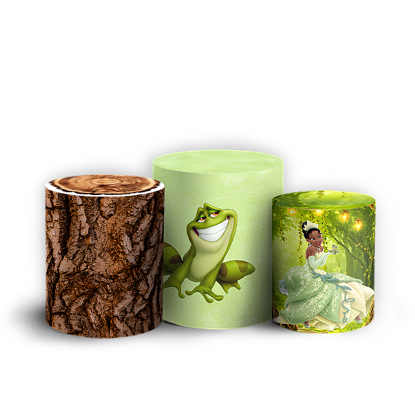 Capas Trio Cilindro Sublimado Vest Facil - Princesa Tiana