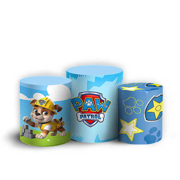 Capas Trio Cilindro Sublimado Vest Facil - Patrulha Canina
