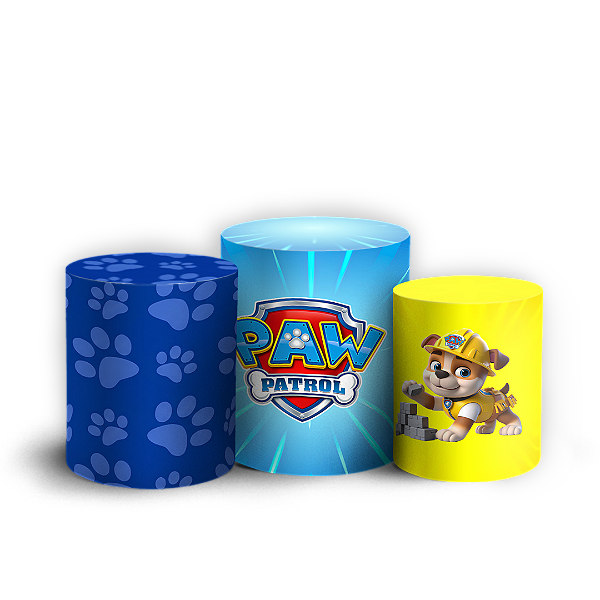 Capas Trio Cilindro Sublimado Vest Facil - Patrulha Canina