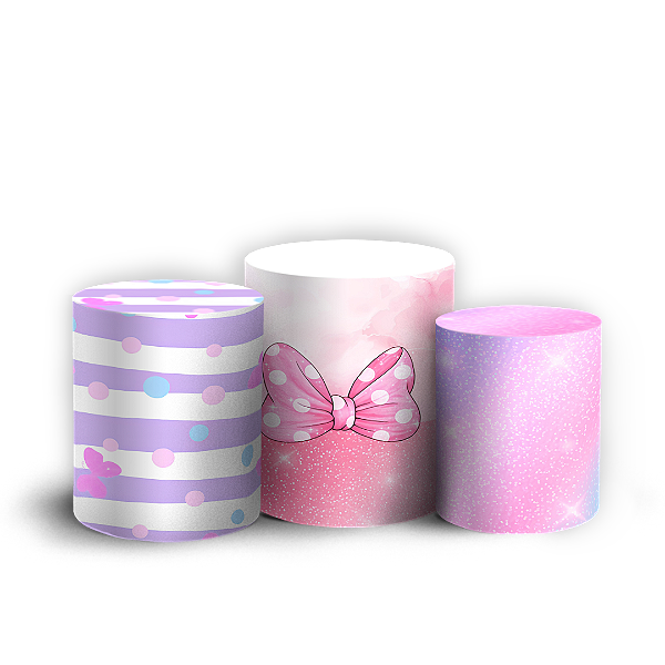 Capas Trio Cilindro Sublimado Vest Facil - Minnie Margarida