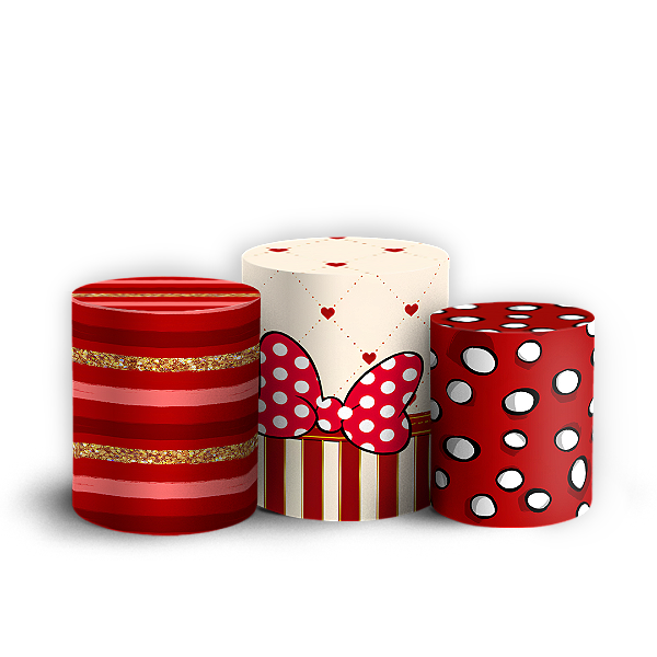 Capas Trio Cilindro Sublimado Vest Facil - Minnie