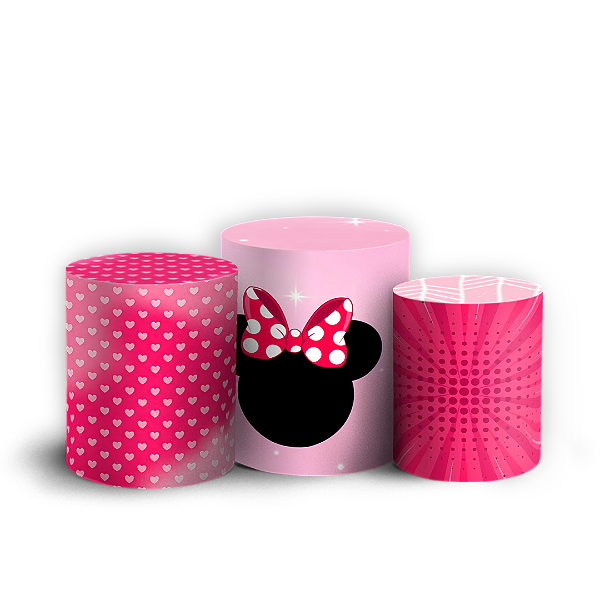 Capas Trio Cilindro Sublimado Vest Facil - Minnie