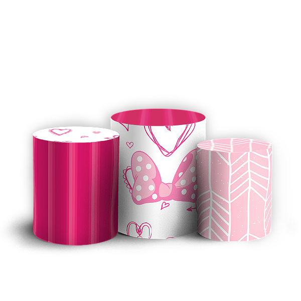 Capas Trio Cilindro Sublimado Vest Facil - Minnie