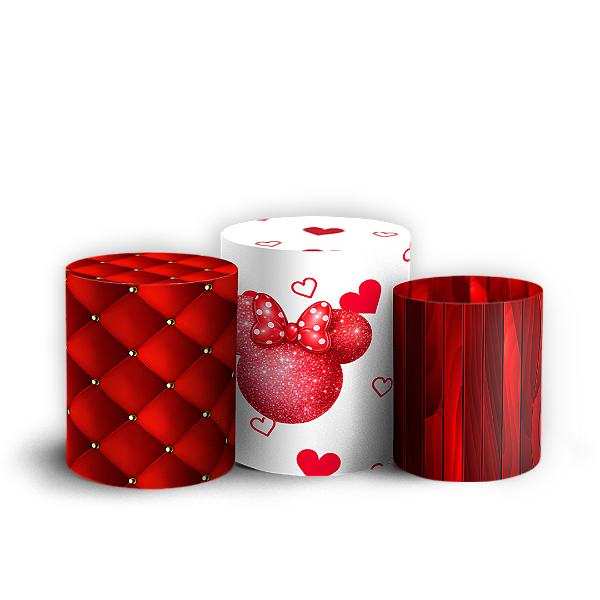 Capas Trio Cilindro Sublimado Vest Facil - Minnie