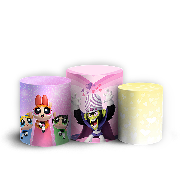 Capas Trio Cilindro Sublimado Vest Facil - Meninas Super Poderosas