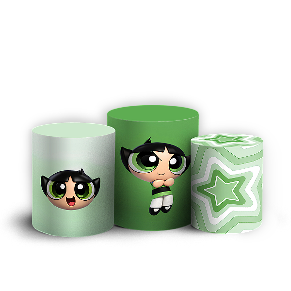 Capas Trio Cilindro Sublimado Vest Facil - Meninas Super Poderosas