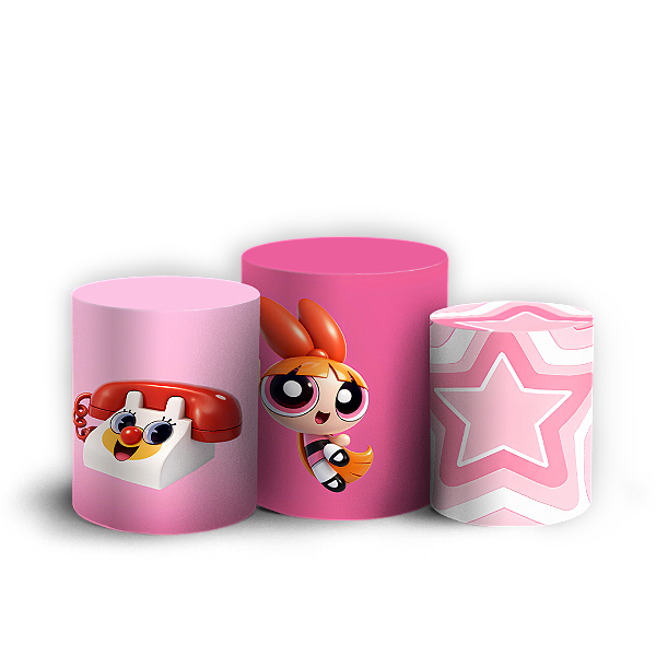 Capas Trio Cilindro Sublimado Vest Facil - Meninas Super Poderosas