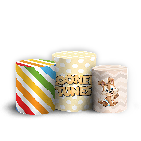 Capas Trio Cilindro Sublimado Vest Facil - Lonney Tunes Baby