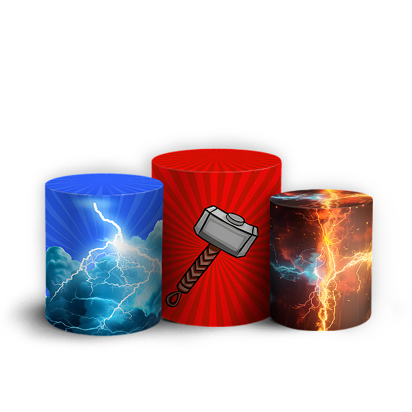 Capas Trio Cilindro Sublimado Vest Facil - Herois Thor Baby