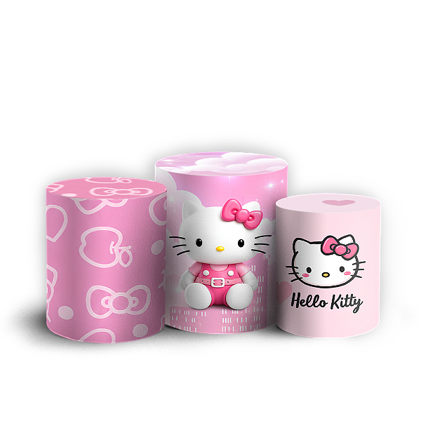 Capas Trio Cilindro Sublimado Vest Facil - Hello Kitty