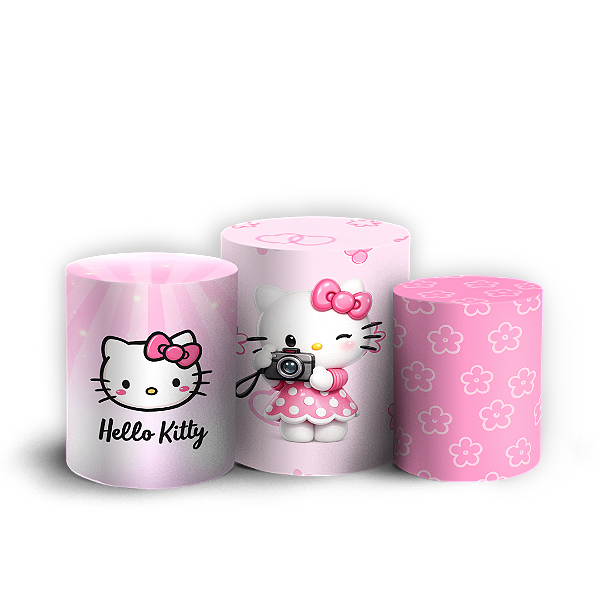 Capas Trio Cilindro Sublimado Vest Facil - Hello Kitty