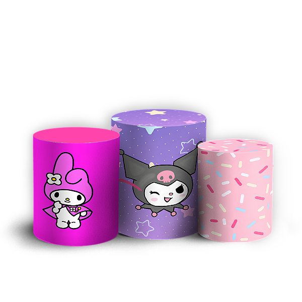 Capas Trio Cilindro Sublimado Vest Facil - Hello Kitty